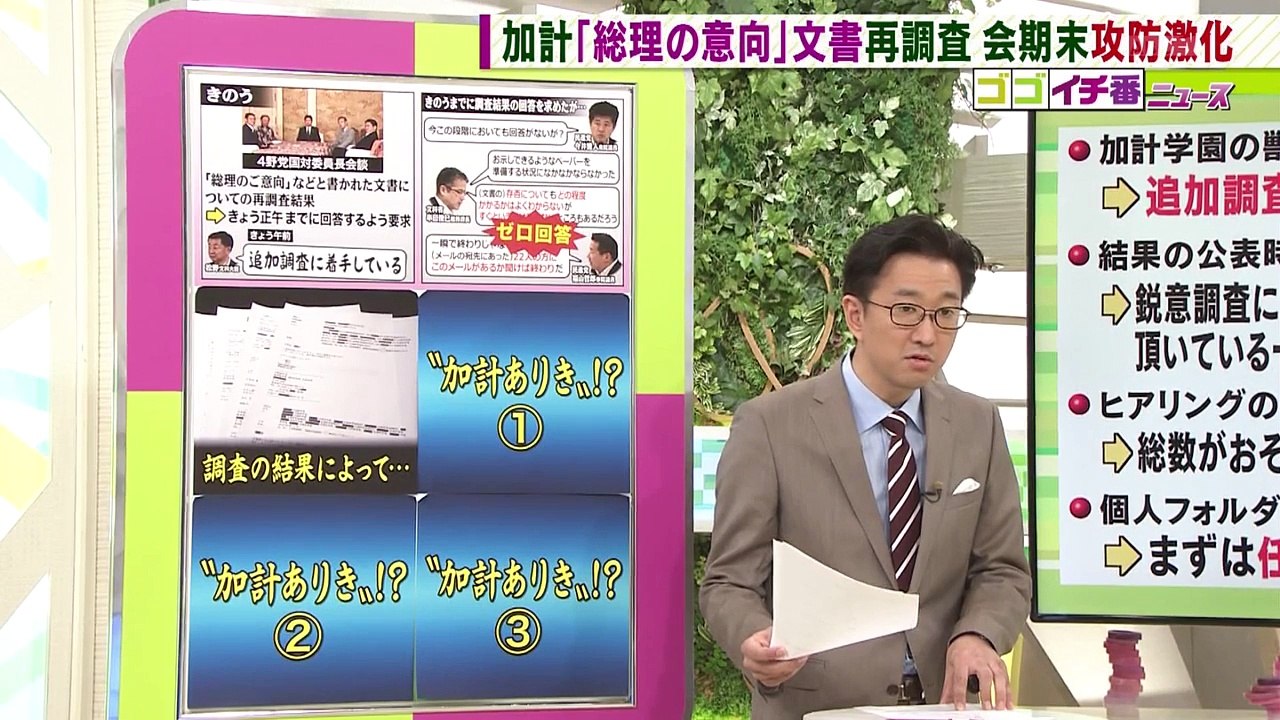 加計ありき !?「総理の意向」文書再調査で与野党攻防