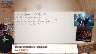 Always Somewhere - Scorpions Drums Backing Track with chords and lyrics