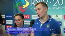 European Diving Championships-Kyiv, Viktoriya KESAR, Stanislav OLIFERCHYK(UKR) Silver medalists of Synchronised 3m-Mixed