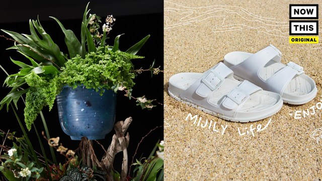 Shoes Recycled Into Flower Pots