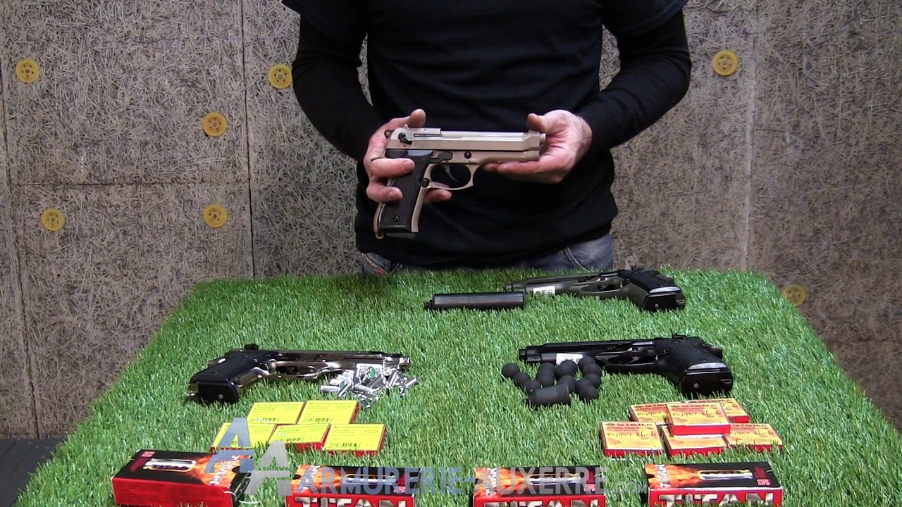 kimar 92, OD Green, TAN  9mm PAK, essais au tirs, arme de défense