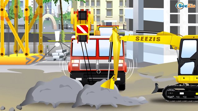 Tractor with JCB Excavator | Trucks For Children - Kids Cartoon Agricultural Machinery | Car Planet