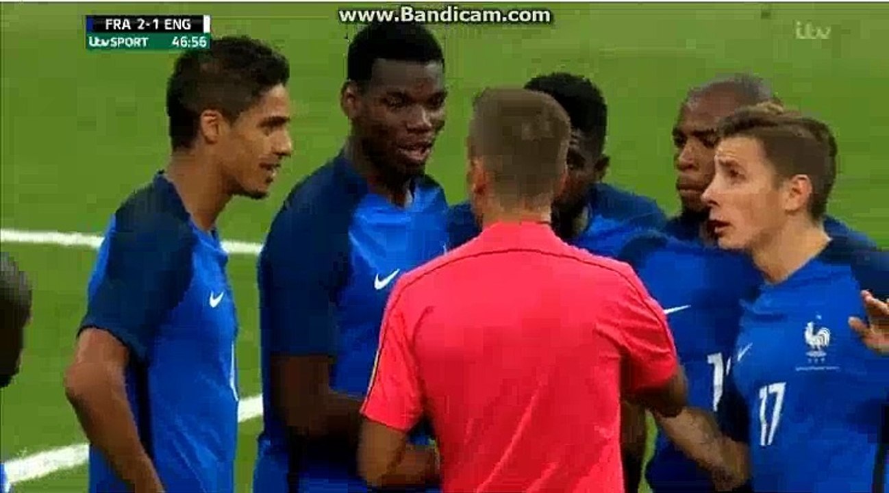 Varane R.(Red Card) France 2-2 England 13.06.2017