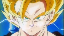Goku les muestra la transformación del SSJ3 a Goten & Trunks DBZ