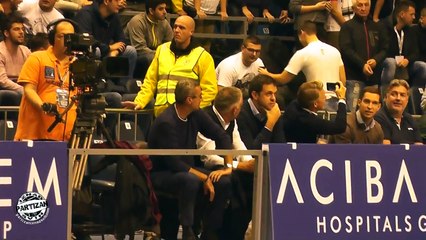 Bastian Schweinsteiger take a snapshot and enjoy in the atmosphere of match Partizan -Olimpija