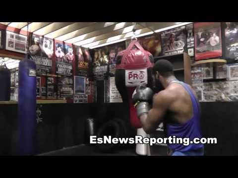 fred jenkins jr and jesse hard working out - esnews boxing