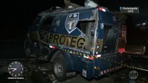 Polícia procura bandidos que explodiram carro-forte na rodovia Régis Bittencourt