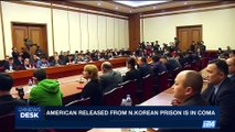 i24NEWS DESK | American released from N.Korea prison is in coma | Tuesday, June 13th 2017