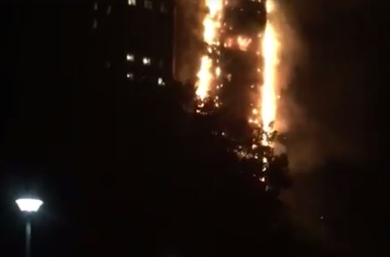 London Apartment Building Goes Up in Flames