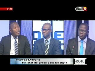 Duel du 10 avr.-17 : Protestations - Fin  de l'état de grâce pour Macky
