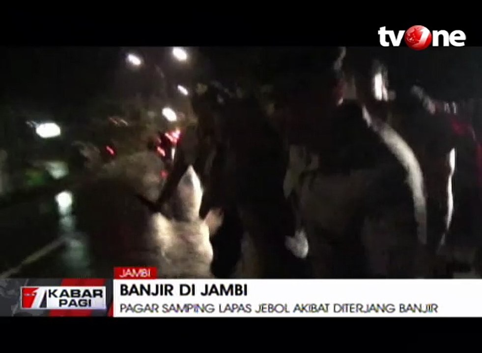 Banjir Jebol Pagar Lapas Jambi, Belasan Narapidana Kabur