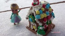 Elsa Toddler Gingerbread House Crushed! SISreview