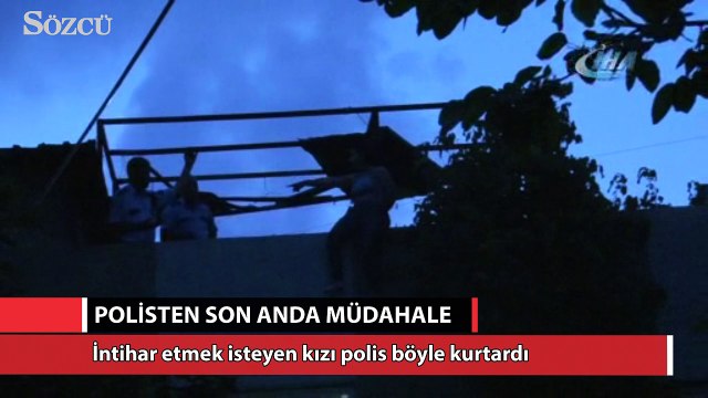 Kahraman polis intihar etmek isteyen genç kızı son anda kurtardı
