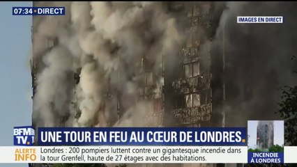 Video herunterladen: À #Londres, le gigantesque incendie d'une tour n'est toujours pas maîtrisé. Un bilan provisoire fait état de 30 blessés.