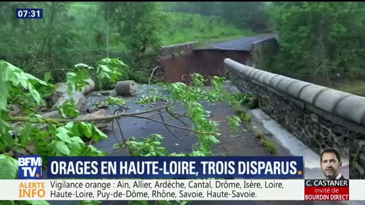 En Haute-Loire, trois personnes portées disparues après des inondations provoquées par un orage extrêmement violent