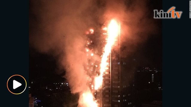 Pangsapuri 27 tingkat terbakar di London