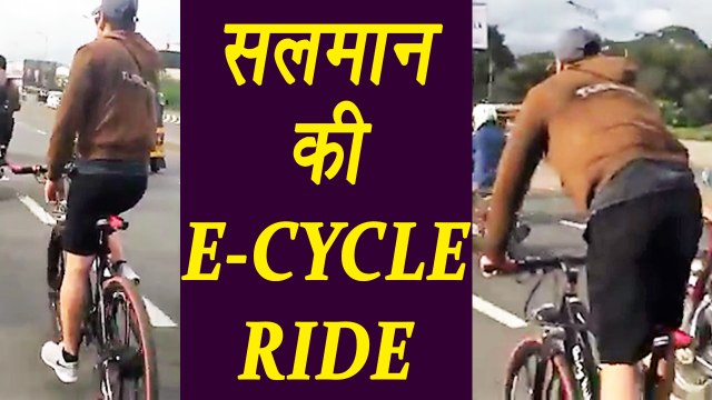 Salman Khan rides E-CYCLE on Mumbai roads; WATCH VIDEO | FilmiBeat
