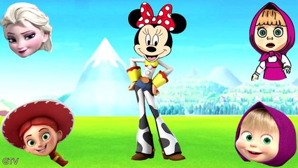 Wrong Heads Disney Princess Elsa, Jessie, Minnie, Masha