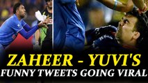 ICC Champions Trophy : Yuvraj Singh is curious why Zaheer Khan is twitting so much | Oneindia News