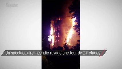 Londres: un énorme incendie ravage une tour d'habitation de 27 étages