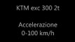 KTM exc 300 2t accelerazione 0-100 km11
