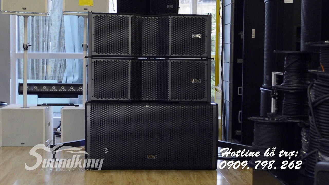 Demo loa line array Soundking LE212 và LE218S
