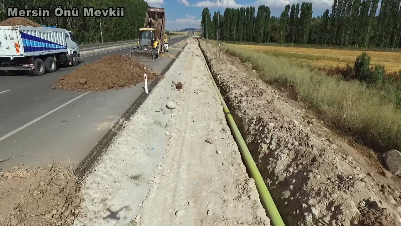 Bünyan Belediyesi Mersin Önü mevki Doğalgaz çalışmalrı hava