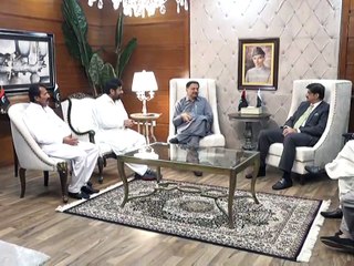 SindhCM SyedMuradAliShah flanked by ProvincialMinisters, Influential political names including in their communities An