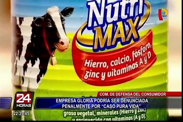 Empresa Gloria podría ser denunciada penalmente por caso Pura Vida