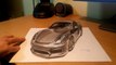 Ce dessin de porsche Cayman GT4 en 3D est fou !