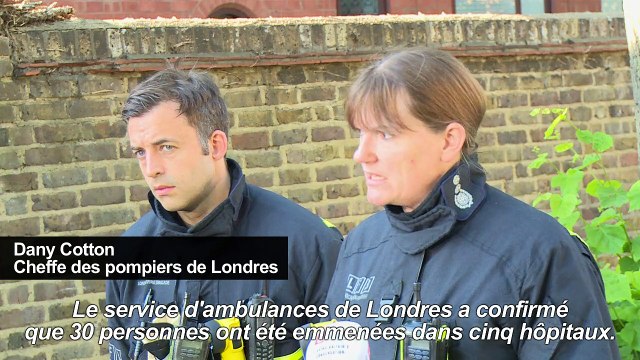 Londres: plusieurs morts dans l'incendie, selon les pompiers