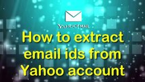 How to extract email addresses from yahoo inbox?