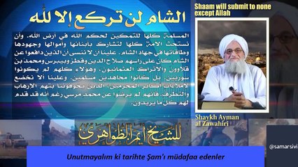 eymen el-zawe-ehirıy müslim değil ke-efirdir daeğuwt usme-enli dewletini övüyor müslim diyor müşrık