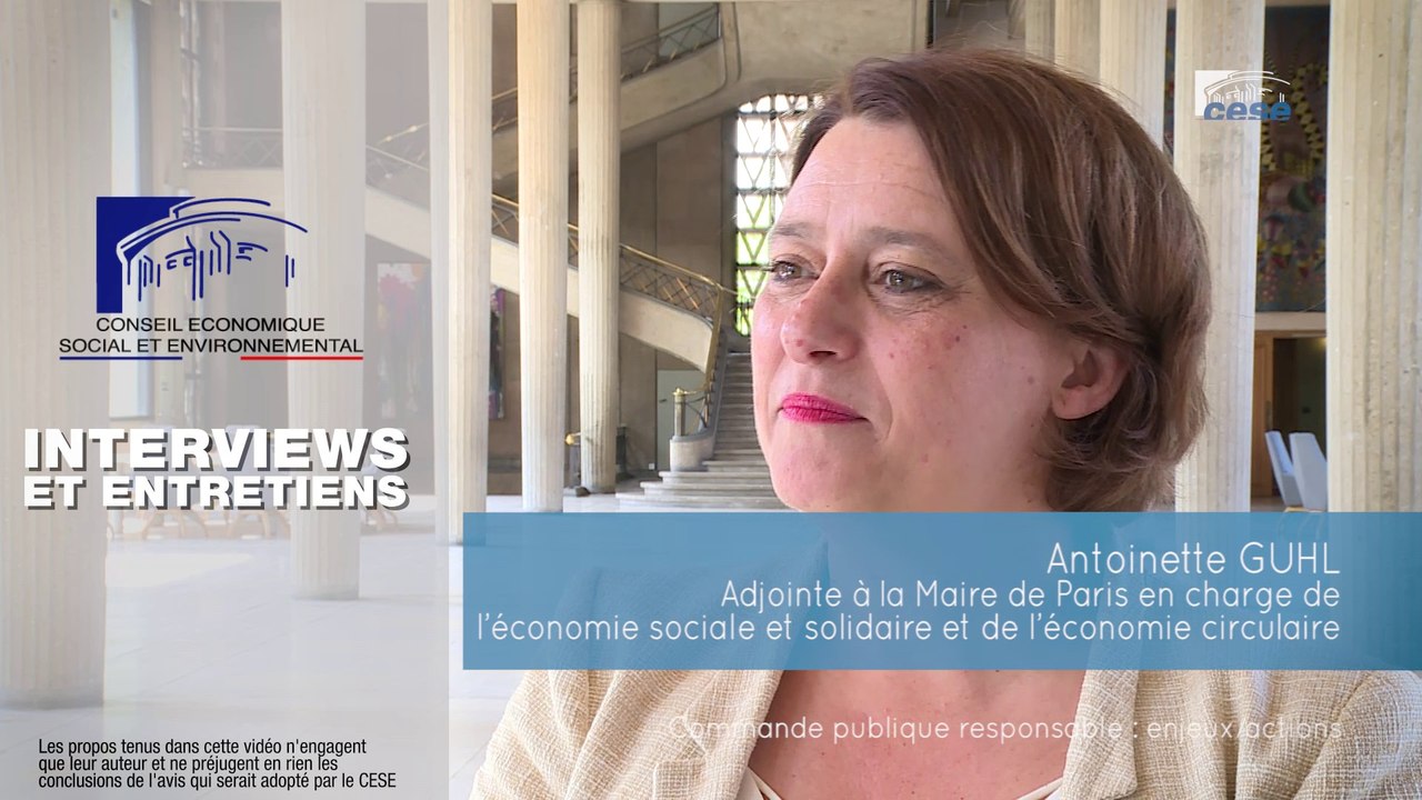 Questions à Antoinette GUHL (adjointe à la Maire de Paris) - Commande publique - cese