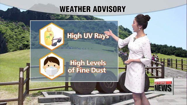Sunny and hot weather with high levels of fine dust at night