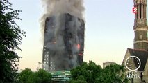 Londres : une tour d'habitation ravagée par un violent incendie