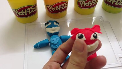 Descargar video: Play Doh Pj Masks   Pj Masks Giant Play Doh Surprise Eggs Disney Blind Bags Owlette Gekko Cat