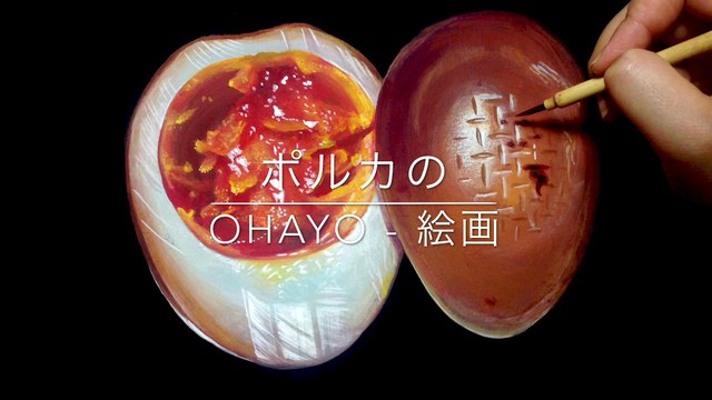 Acrylic paint Smoked egg