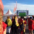 Nous sommes ici à Sclessin pour voir sur grand écran les Belgian Red Devils gagner contre la Suède!