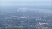 Large plumes of smoke from London tower fire seen from aboard plane
