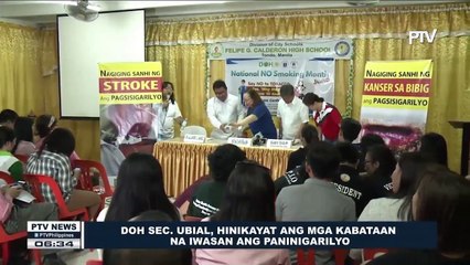 DOH Sec. Ubial, hinikayat ang mga kabataan na iwasan ang paninigarilyo