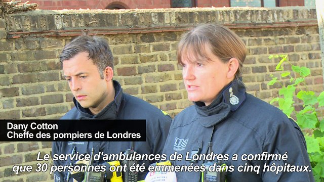 Londres: plusieurs morts dans l'incendie, selon les pompiers