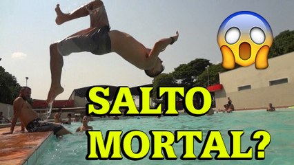 FUI DAR UM MORTAL NA PISCINA E OLHA NO QUE DEU