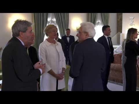 Roma - Mattarella con il Presidente del Consiglio (14.06.17)