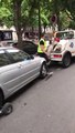 Quand la fourrière parisienne détruit une BMW mal garée... Oups