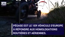 Pégase, la première voiture à traverser la Manche en volant