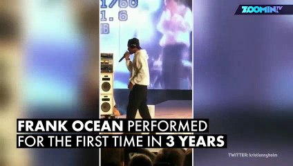 Frank Ocean performs for the first time in three years