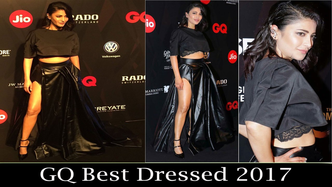 Shruti Hassan at GQ Best Dressed 2017 Party,hot,spicy,sizzling,glamour