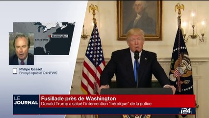 Fusillade près de Washington: Donald Trump salue l'intervention "héroïque" de la police