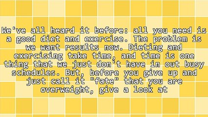 Diet and Exercise - Age Old Advice That Is Still Around Because It Works